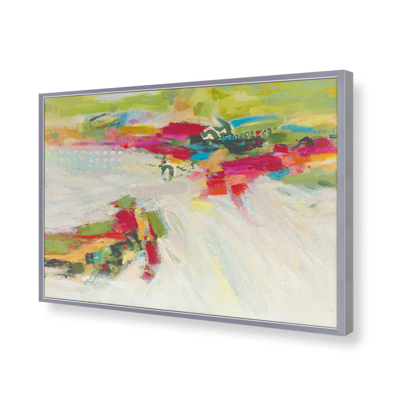 «Survol de la vue d'ensemble» par Janet tantne, H 12 po x l 18 po, Impression sur cadre ouvert sans papier mat, Argent argent