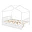 Lit plateforme double pleine grandeur avec deux tiroirs, tête et pied de lit-839255594