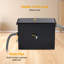 Commercial Grease Trap – Carbon Steel 3-Stage Filtration, 15 GPM, Side Inlet Under-Basin Oil-Water Separator – 30 lbs Capacity, 24.6" x 18.5" x 18.5"