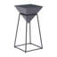 Table de bout à piédestal en acier 25 po