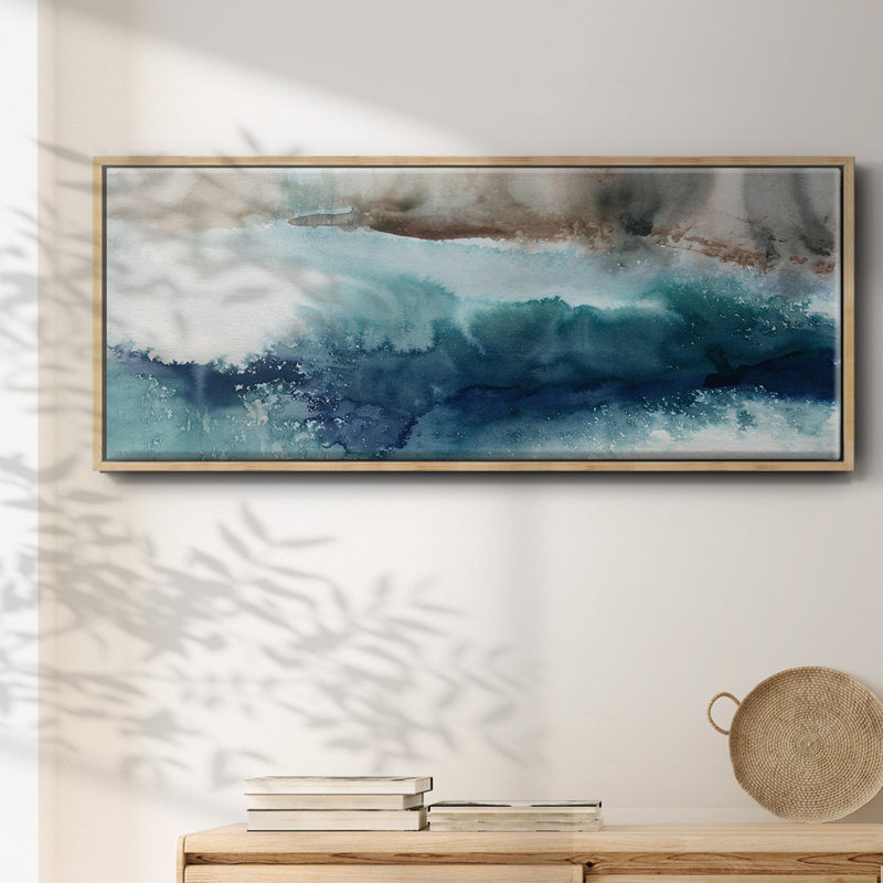 Shifting Seashore- Framed Canvas, 20" H x 50" W