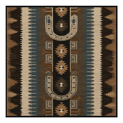  Tapis lavable à motif de fer à cheval du Sud-Ouest