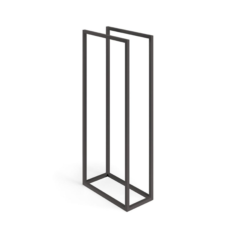 Gerla 2 Double Floor Mounted Towel Stand, Matte Black