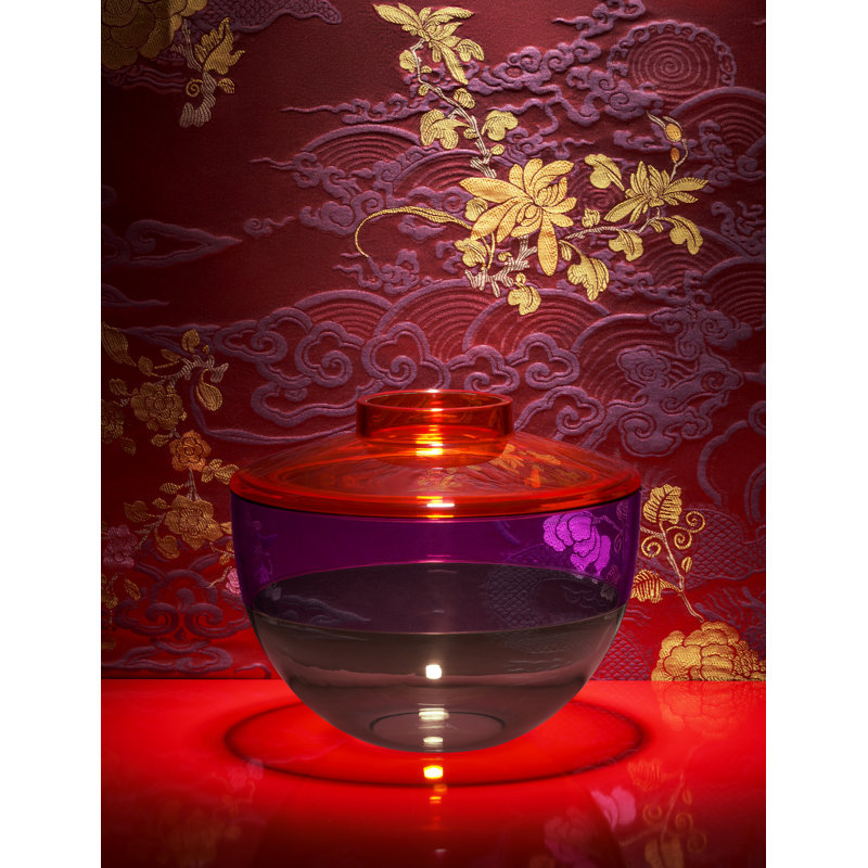 Shibuya Table Vase, Orange/Purple/Gray
