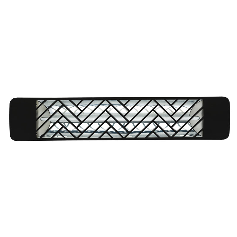 Chauffe-terrasse électrique à élément simple 39 watts Eurofase 2000 Watts, Noir mat