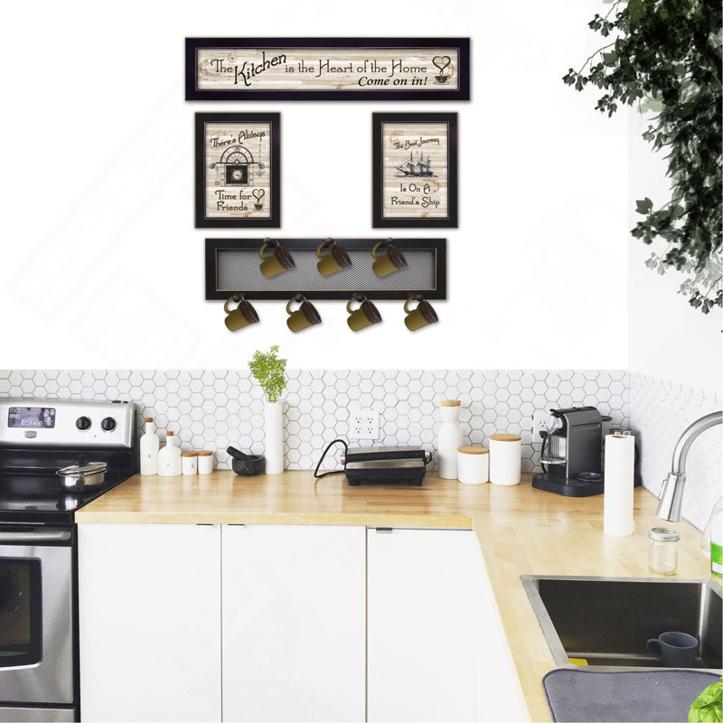«Kitchen Collection VI», ensemble de porte-gobelets 4 pièces avec 7 tasses «Kitchen Collection VI» par Millwork Engineering