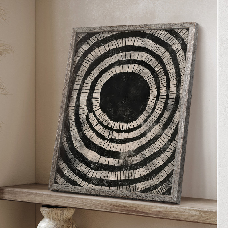 ABSTRACT Series CXCVII, reproduction encadrée - bois massif, H 30 po x l 24 po