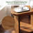 23.6" W Solid Wood End Table, 2-Tier Side Table with H-Shaped Legs-1750039262