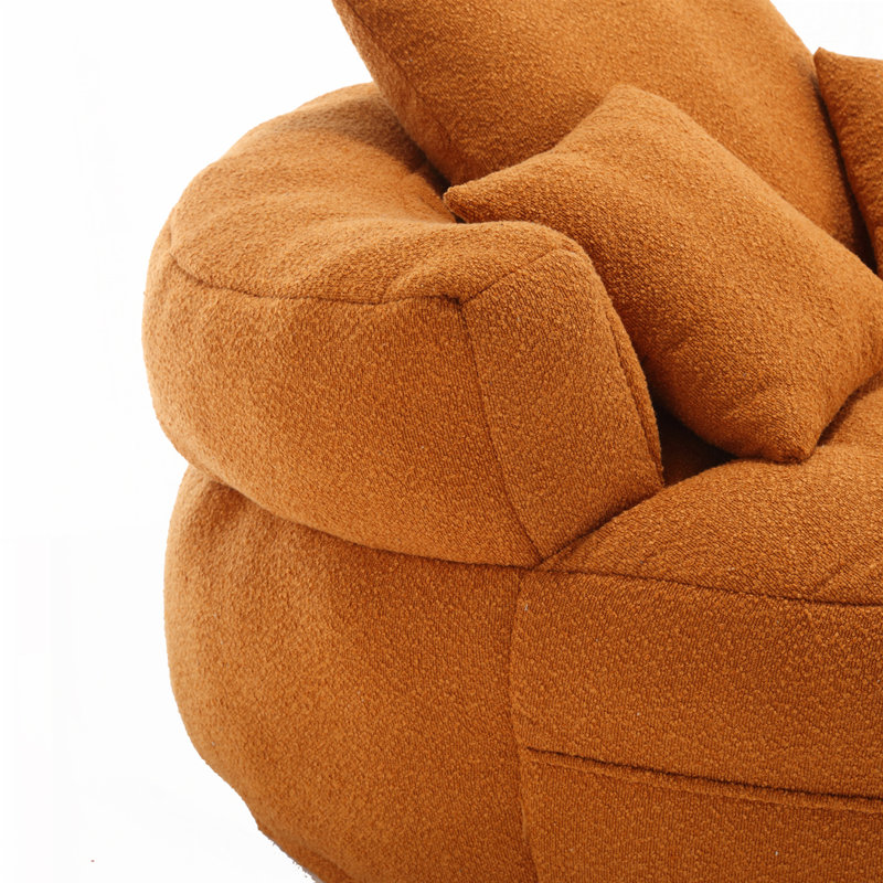 Méridienne rembourrée Roosendaal, Boucle orange