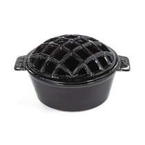 Plow & Hearth Cast Iron Pine Cone Candle Wood Stove Steamer