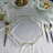 Clear Charger Plates with Gold Rim, Plastic