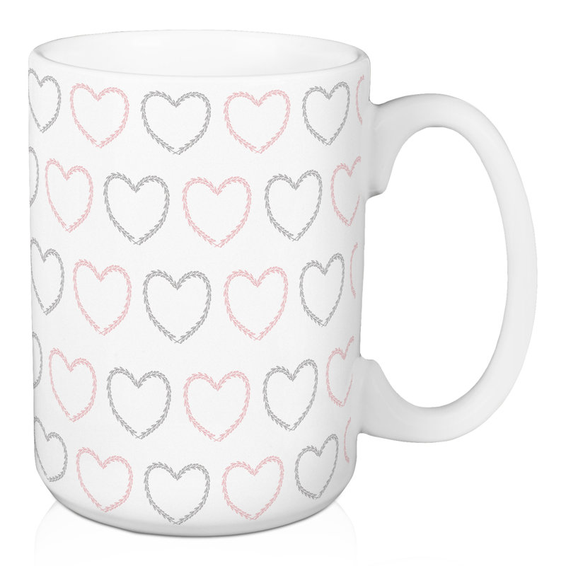Tasse à motif de cœur tressé