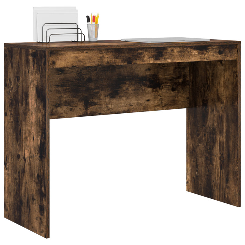 Writing Desk Particle Board 76 Cm, Smoked Oak, 76cm H x 100cm W x 40cm D