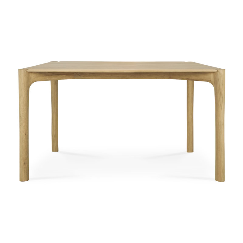 PI Solid Oak Dining Table, 30"H x 55.5"L x 31.5"W, Light Brown