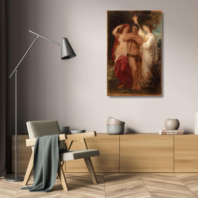 «Study for Hercules at the Crossroads» par William Bouguereau - Art mural sur toile tendue avec châssis