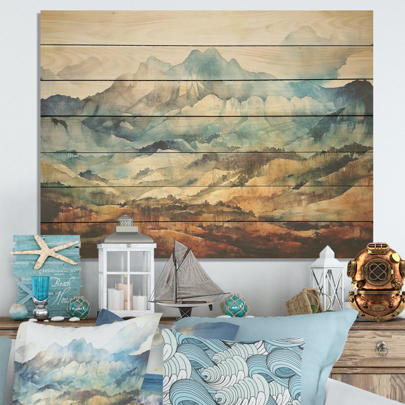 Majestic Indianian Peaks I - Indonésie sur impression sur bois, H 10 po x l 20 po