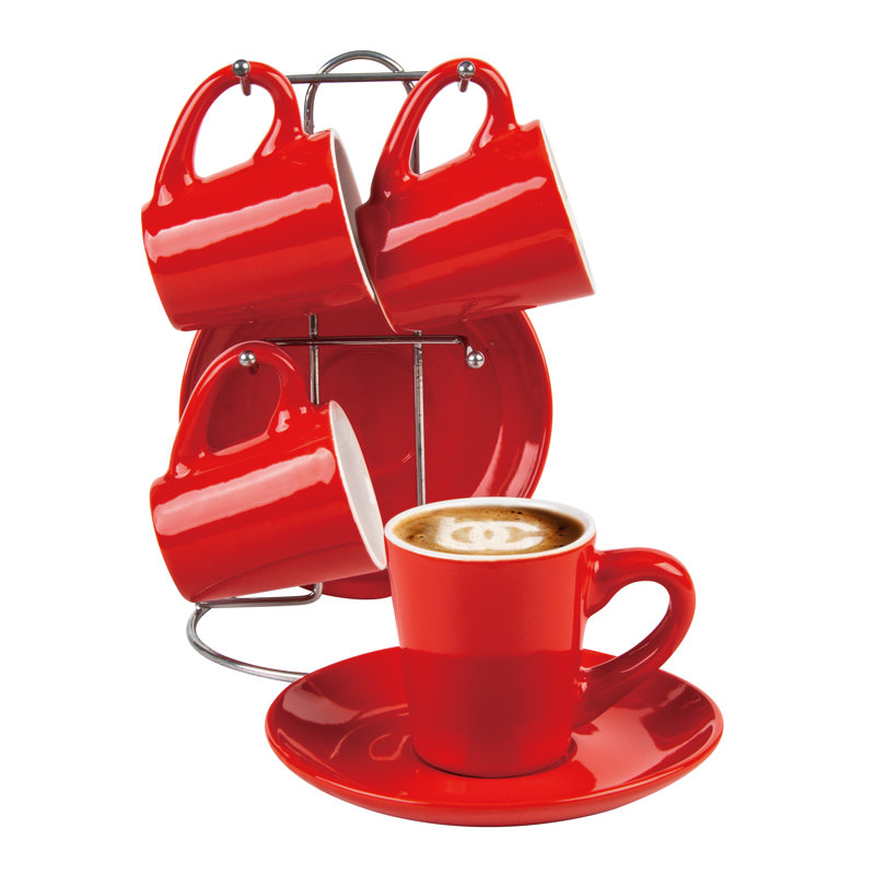 Ceramic Espresso Cup and Saucer