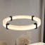Luminaire suspendu moderne à DEL, lustre suspendu rond de 24 pouces à hauteur réglable, plafonnier en résine imitation marbre pour salle à manger, îlot de cuisine et salon