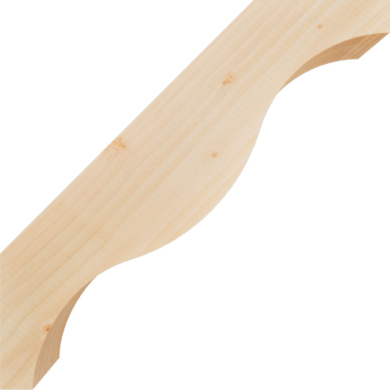 Attelle de genou Funston, Sapin de Douglas, Lisse, H 18 po x l 3,5 po x P 18 po
