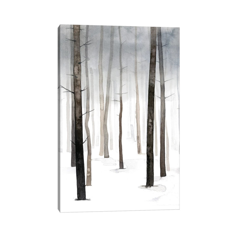 Hazy Winter Walk I by Grace Popp - Wrapped Canvas Painting, 66.04 cm H x 45.72 cm W