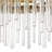 Iola 17" Matte Warm Brass Finish Drum Flush Mount with Clear Glass Bars