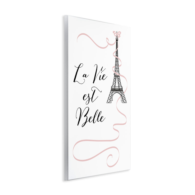 «Life Is Beautiful», plaque murale française, design par Martina Pavlova, H 15 po x l 10 po