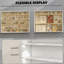 Vitrine murale à 5 niveaux avec portes en verre et tablettes réglables pour objets de collection et décor