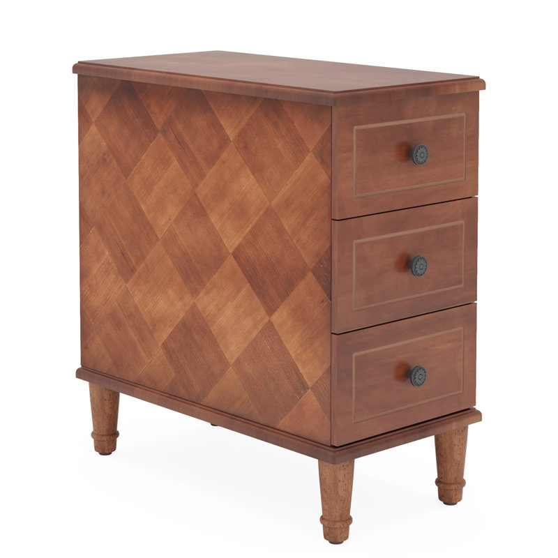 11.81" Solid Wood Narrow End Table