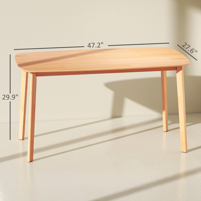 Table de salle à manger pour 6 à 7 personnes, table de cuisine avec grand plateau pour salle à manger, naturel