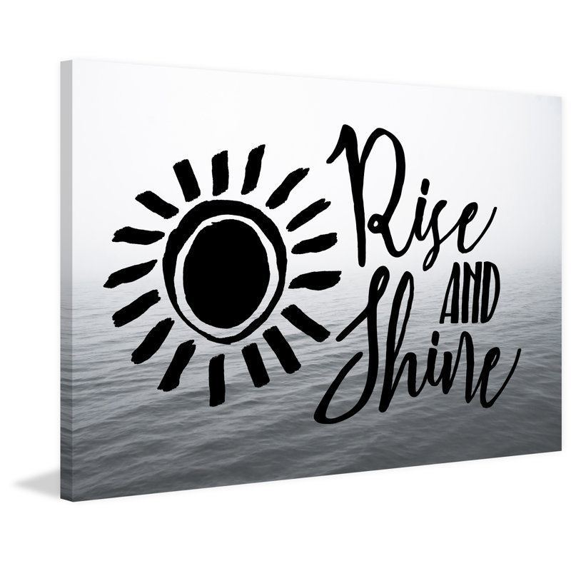 «Rise and Shine VIII» par Marmont Hill - reproduction d'art textuel sur toile, H 16 po x l 24 po x P 1,5 po