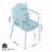 Indoor And Outdoor Armchair, Modern Stackable Plastic With Ergonomic Slatted Back Design, All-Weather PP Material-1125123513