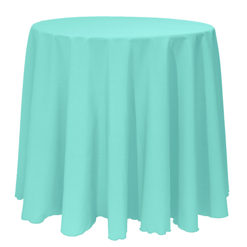 Ultimate Textile - Round Polyester Linen Tablecloth, 3, 90" x 90", Caribbean