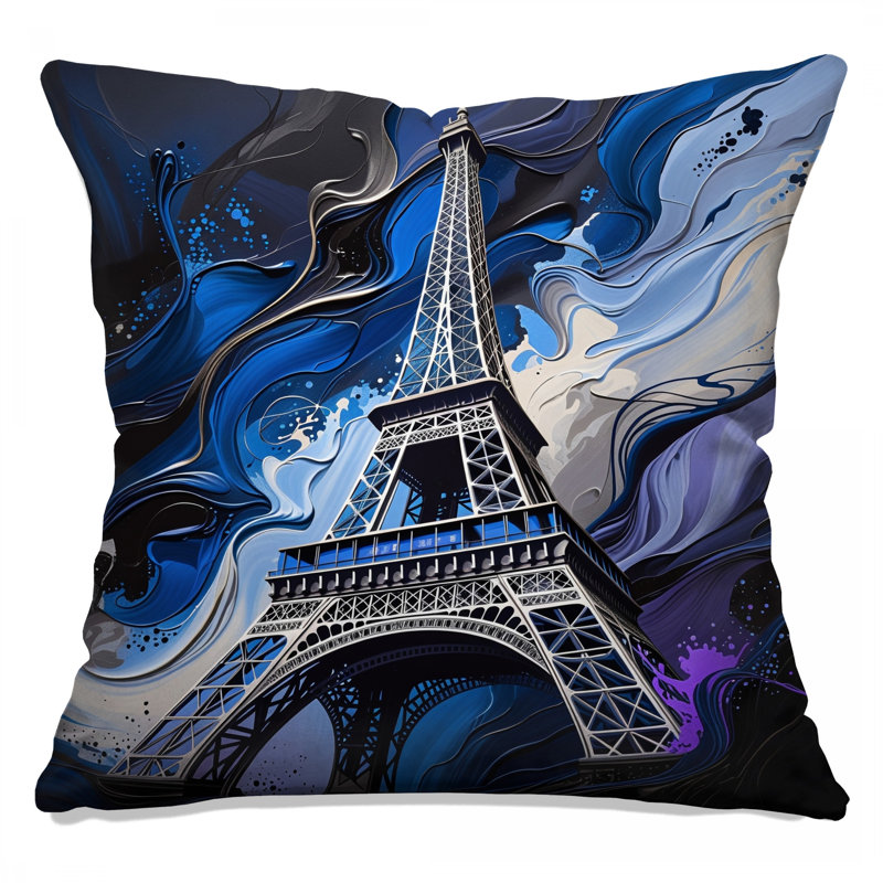 Coussin Tour Eiffel, coussins double face Architecture, 20 po x 20 po