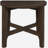 Mavis deep brown solid wood round side table