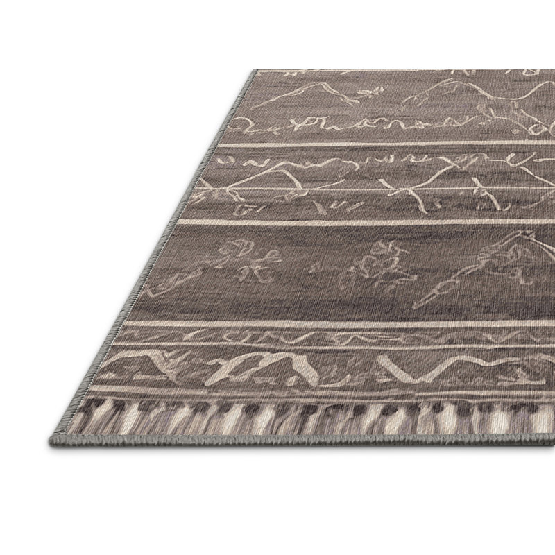 Tapis gris lavable à la machine GSIX03563, Carré 3 pi