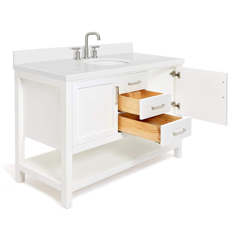 Bayhill 55'' W Single Vanity, White