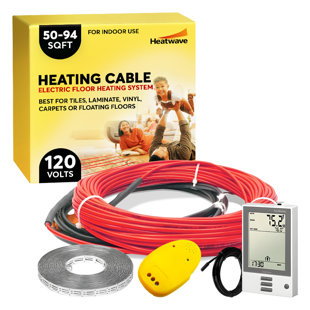 Câble chauffant pour plancher chauffant 120 V avec thermostat de défaut à la terre HeatWave