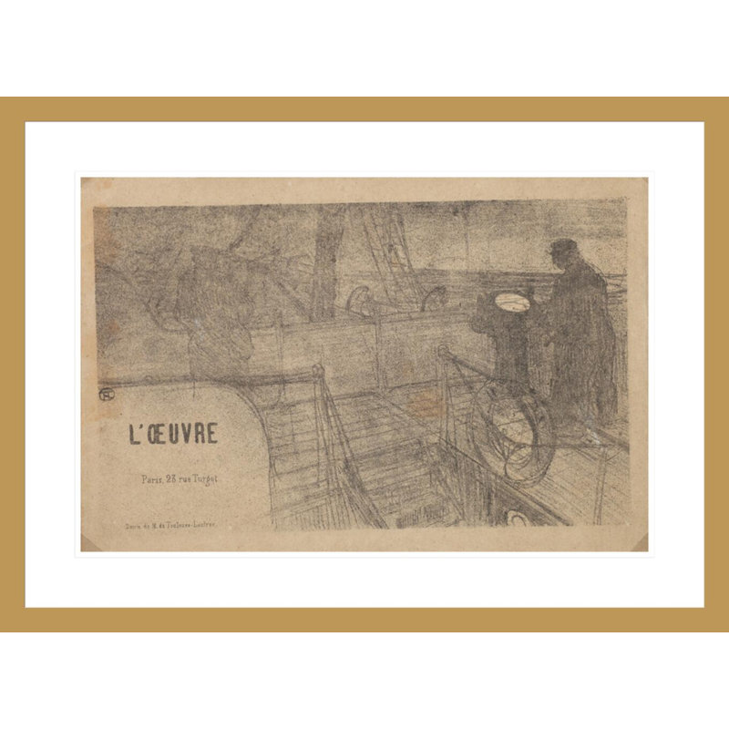 Couverture du programme de perspective du théâtre de l’œuvre par Henri de Toulouse-Lautrec, H 21,69 po x l 29,5 po