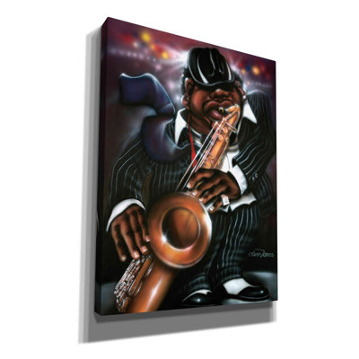 «Winston Porter Jazzman Moe» par Leonard Jones - impression sur toile tendue
