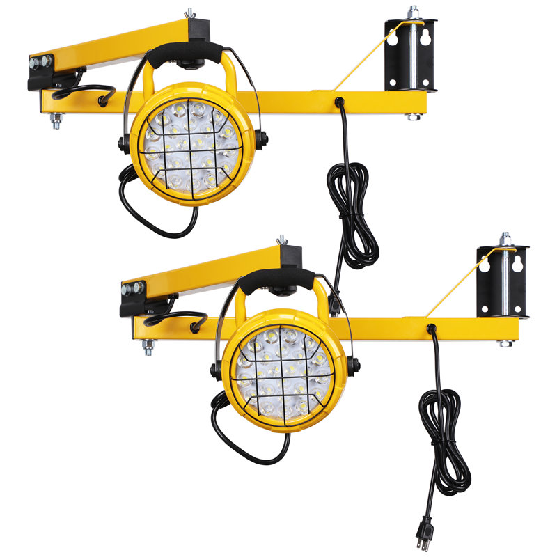 Led Loading Dock Light 50w, 40inch Double Swing Arm Dock Light, Adjustable Lamp Head, Ul Listed