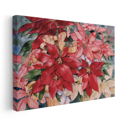 Poinsettia - reproduction d'art sur toile