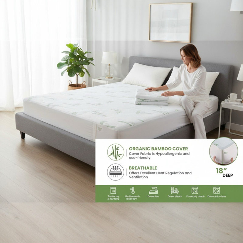 Protège-matelas ajusté hypoallergénique Hajek Luxury Premium, Double