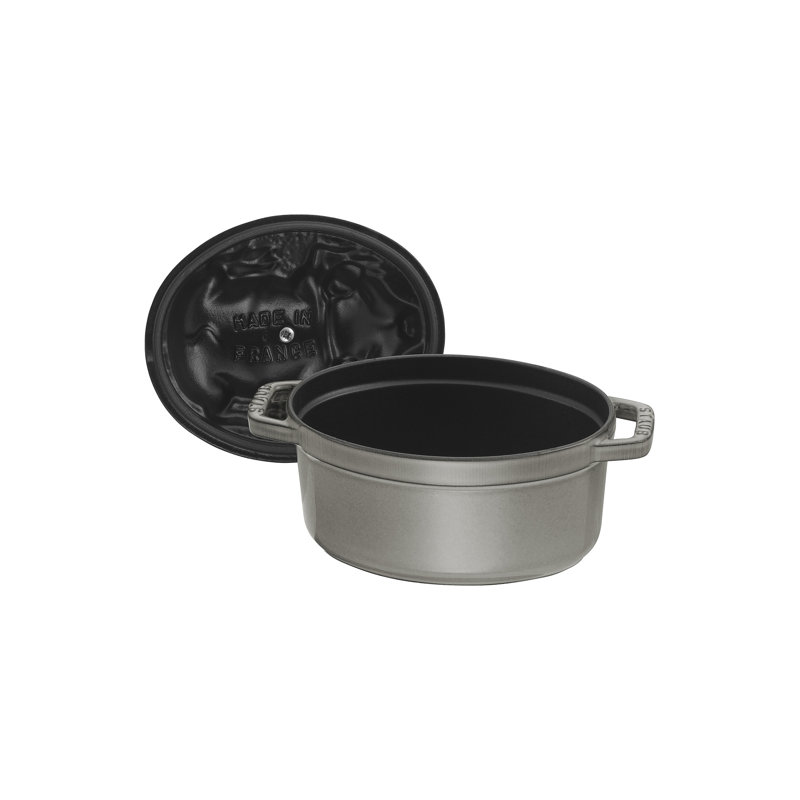 STAUB Cast Iron Oval Casserole Dish 1 l, Grey