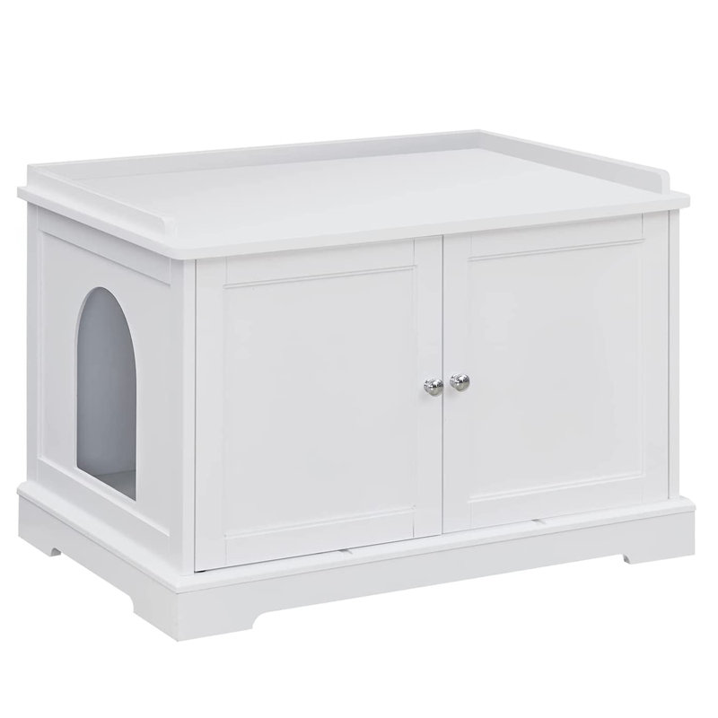 Enceinte de litière en bois Gadsden, Blanc