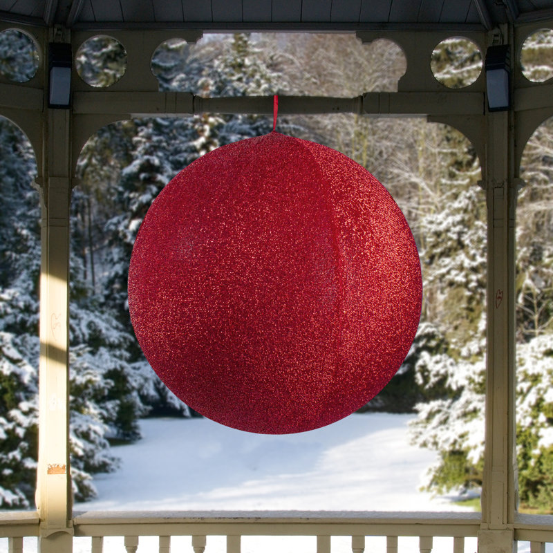 Décoration de Noël extérieure, Rouge, H 27,5 po x l 27,5 po x P 27,5 po