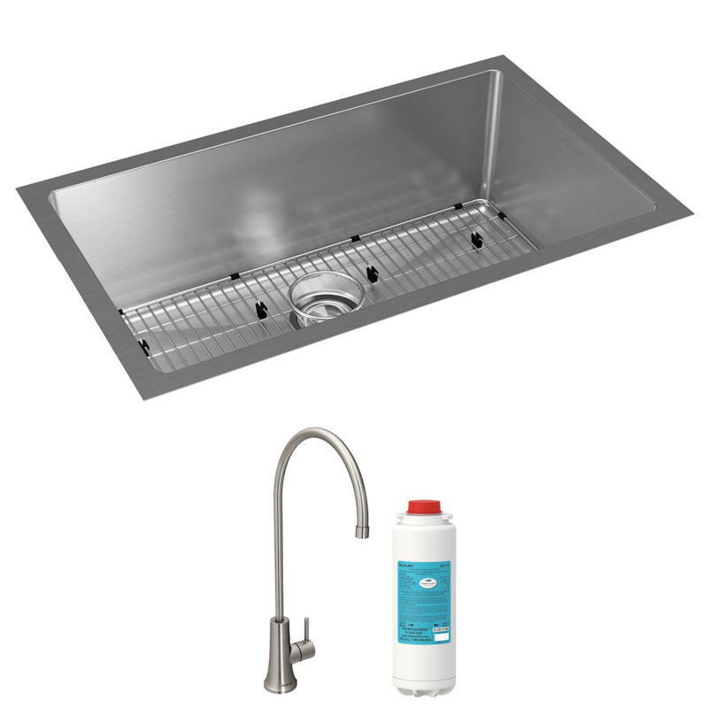 30.5 L x 18.5 W Undermount Kitchen Sink with Faucet