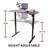 Hafiza Adjustable Height Solid Wood Solid Wood and Iron Standing Desk with Built-In Electrical Outlet