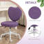 Chaise de bureau - 15,75 po x 19,75 po x 31-35 po - Lin - 1 pièce - Inclinable - Mauve - Hauteur réglable