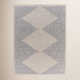 Calliah Striped Polypropylene Area Rug in Blue/Cream