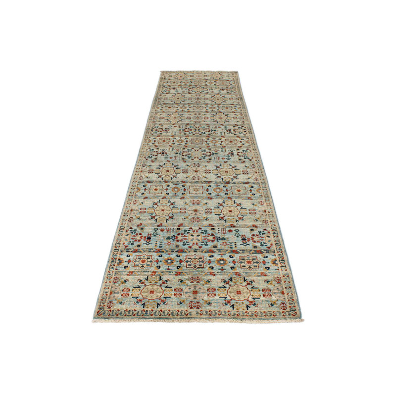 Tapis de couloir traditionnel 3 x 11 bleu et multicolore Anatolian